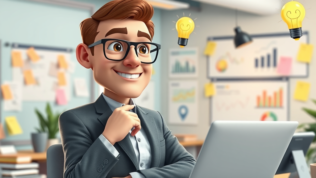 Finance professional brainstorming strategic finance solutions with creativity and curiosity