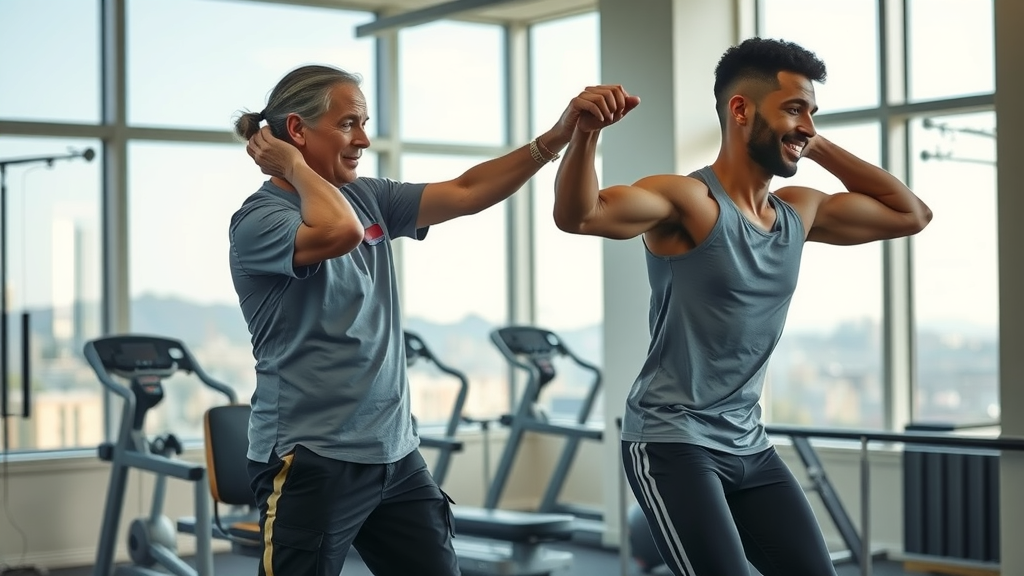 Physical therapist guides client in Bay Area clinic for advanced physical therapy bay area